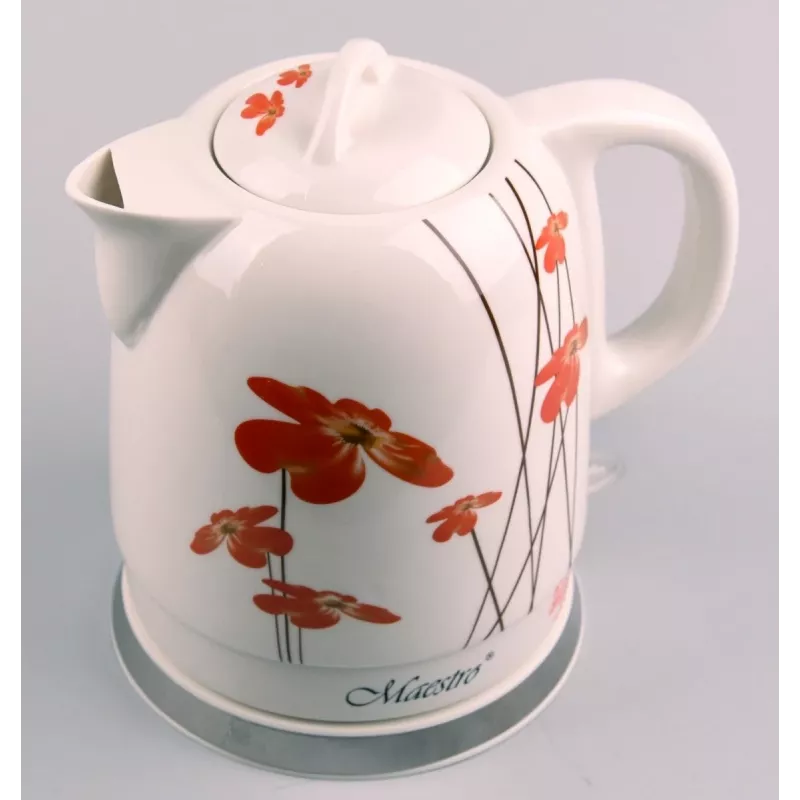 Feel-Maestro MR-066-RED FLOWERS elektrinis virdulys 1,5 L 1200 W Raudona, Balta