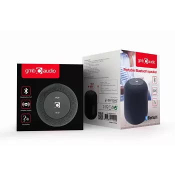 Monopultinis nešiojamas garsiakalbis Gembird SPK-BT-15-BK — 5 W RMS, Bluetooth, MicroSD, 1200 mAh, juodas