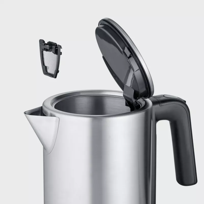 Elektrinis virdulys SEVERIN WK 3449 — 1,7 L, 2400 W, nerūdijantis plienas/plastikas, juodai-sidabrinis