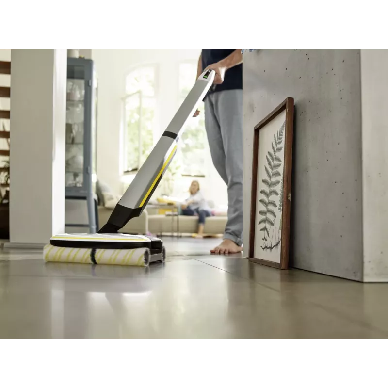 Kärcher FC 7 CORDLESS belaidis elektrinis šluotvynėlis, akumuliatorinis, be maišelio, juoda/balta/geltona, 2.85 Ah