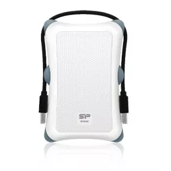 Išorinis HDD dėklas Silicon Power Armor A30 2,5 inch, USB 3.2 Gen 1, baltas, plastikas/guma