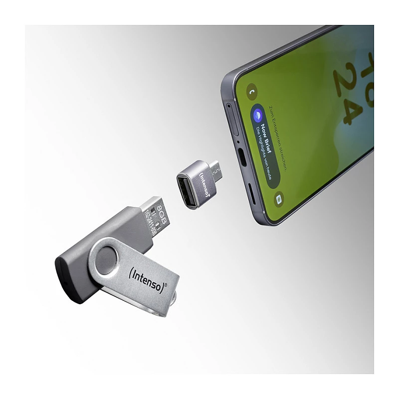 Intenso 3 vnt. USB adapteris USB-A į USB-C C480C aliuminis