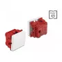 Jungiklis mygtukinis DELOCK Easy 45 2P 250V 10A Baltas, 45×45×37 mm