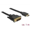 Vaizdo kabelio adapteris DeLOCK 85582 1 m HDMI A tipo DVI-D juodas