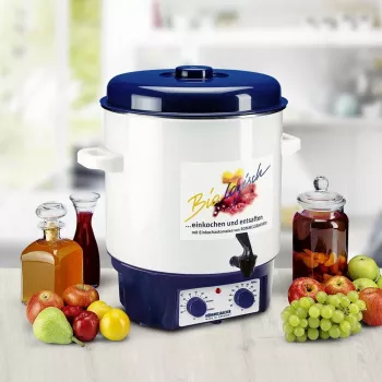ROMMELSBACHER KA 1804 svaiginto vyno ir konservavimo virimo aparatas (baltas/mėlynas, 1800 W, 27 l)