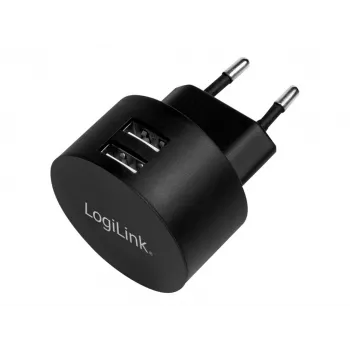 USB sieninis adapteris LogiLink PA0218 2x USB prievadas greitajam įkrovimui 10.5 W