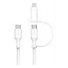 USB laidas Belkin BoostCharge Pro 1,5 m USB-C / USB-C – Lightning baltas