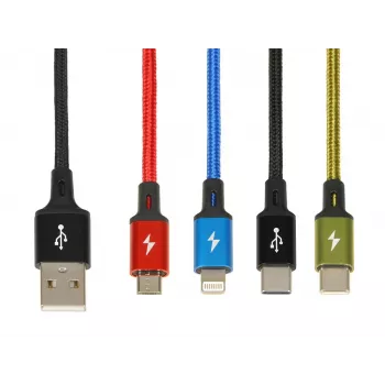 Universalus 4 viename įkrovimo laidas I-BOX USB IKUM4W1
