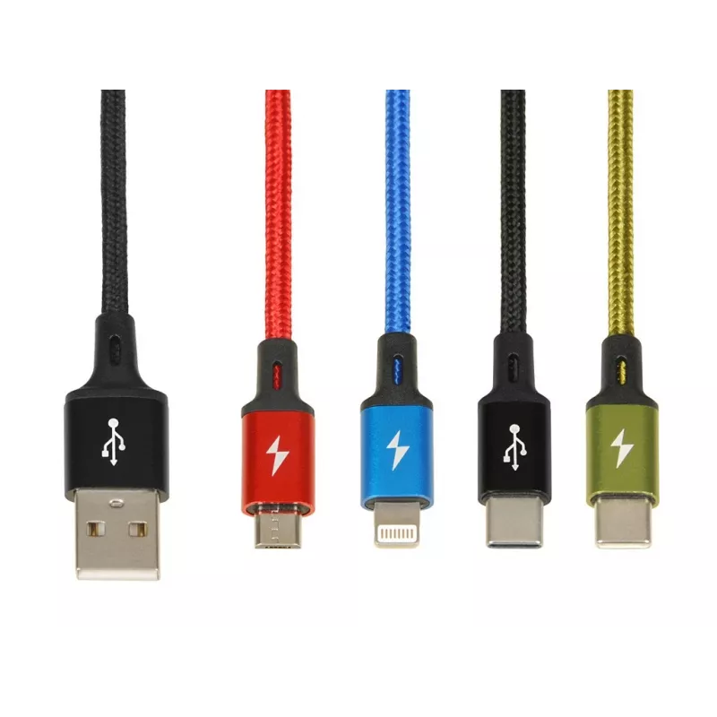 Universalus 4 viename įkrovimo laidas I-BOX USB IKUM4W1