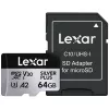 „Lexar“ 64 GB „MicroSD“ kortelė UHS-I 3 klasė „SILVER PLUS“