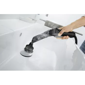 Garų valytuvo priedas Karcher 2.863-022.0, didelis apvalus šepetys, juodas, 49,7×49,7×47,5 mm, 40 g