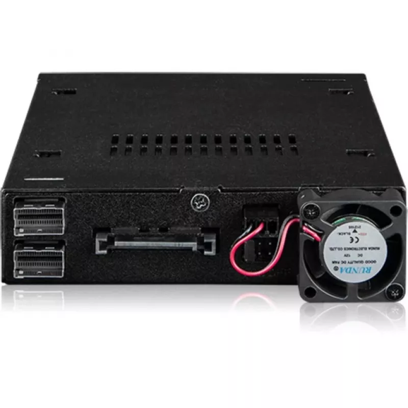 Tvirtinimo rėmelis disko lizdui Icy Dock MB092VK-B 2 x 6,3 cm U.2/U.3 NVMe SSD į 3,5 colio lizdą (juodas)