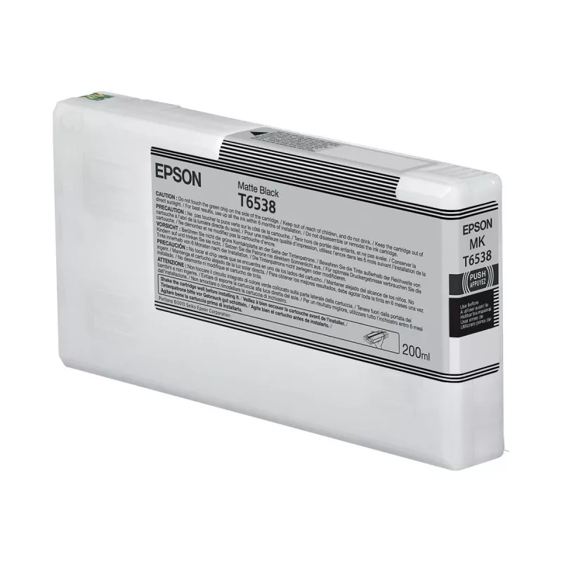 Kasetė rašalinė Epson C13T65380N matinė juoda 200 ml originali vienkartinė pakuotė
