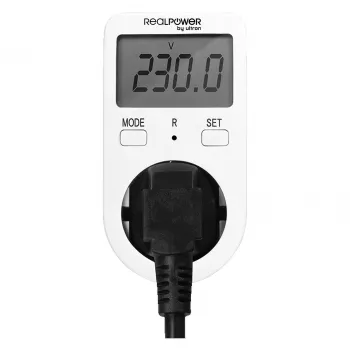 Energijos sąnaudų matuoklis AC RealPower EM-1 LCD ekranas 16A