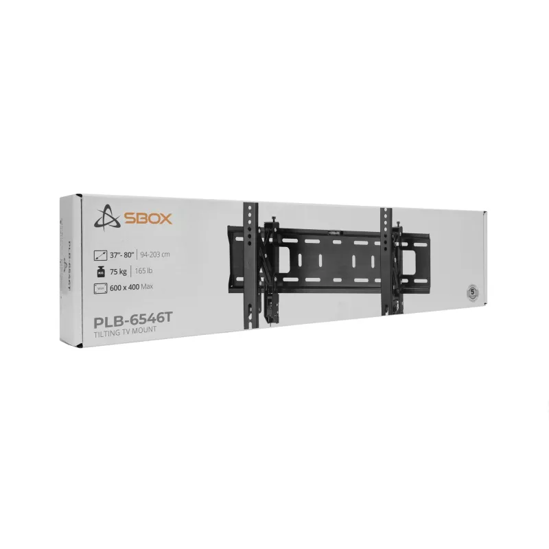 Sieninis TV laikiklis SBOX PLB-6546T-2 37–80 colių, iki 75 kg, VESA iki 600x400