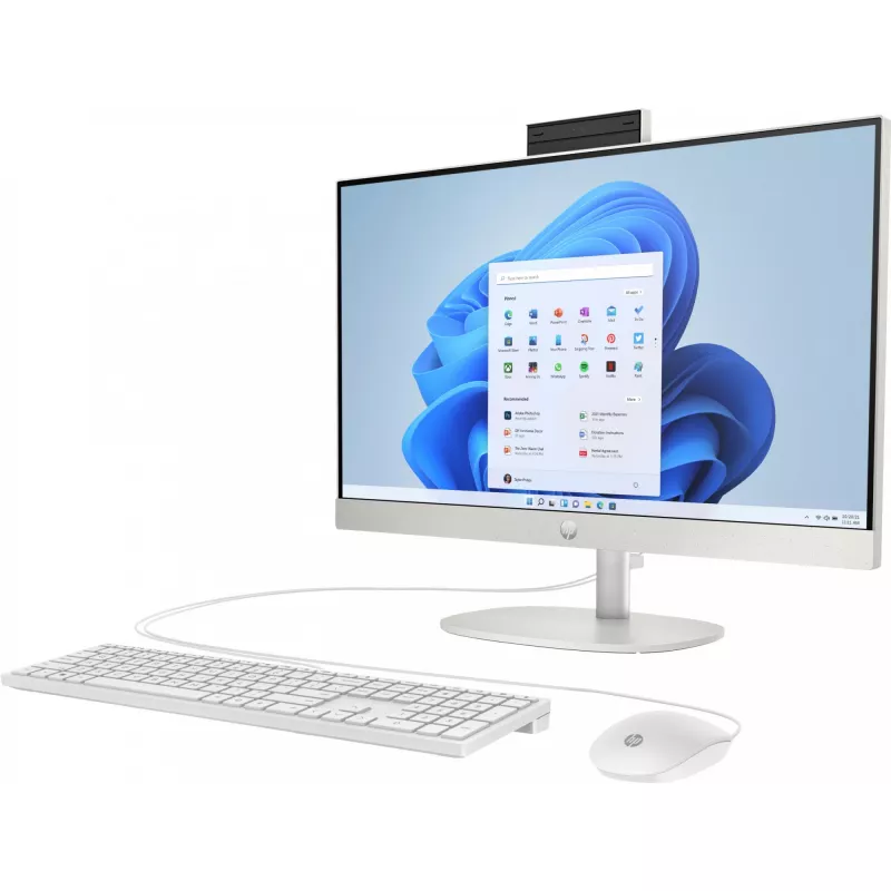 HP 24-cr0009ng AMD Ryzen™ 3 7320U 60,5 cm (23.8 inch) 1920 x 1080 All-in-One PC 8 GB LPDDR5-SDRAM 512 GB SSD Windows 11 Home Wi-Fi 6 (802.11ax) Baltas (A04VWEA#ABD)