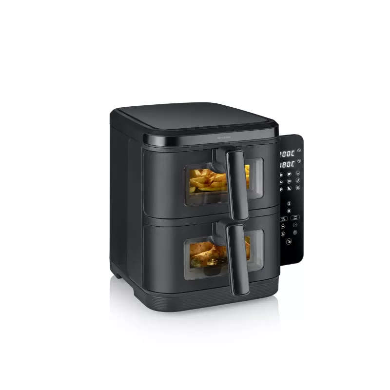 Kepintuvas SEVERIN FR 2468 S-Fry Duo Stack 2-in-1 gaminimo talpa, dviejų krepšelių dizainas