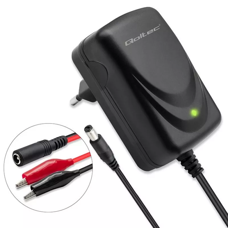 QOLTEC 52424 Akumuliatoriaus įkroviklis AGM GEL STD 12V 1.5A