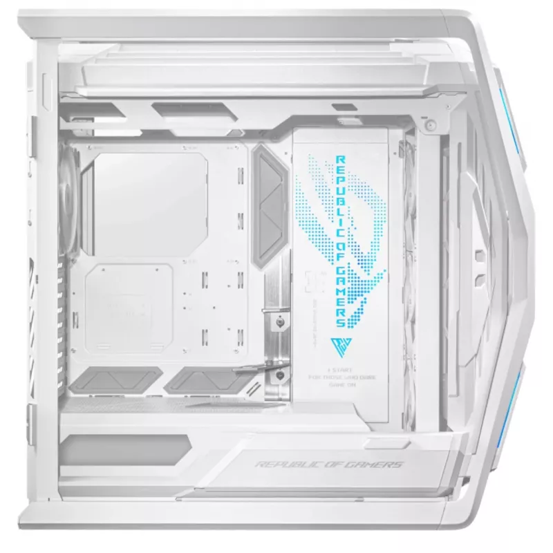 ASUS ROG GR701 Hyperion White, PC korpusas, baltas, ATX, EATX, micro ATX, Mini-ITX, aliuminis, daugiafunkcis, priekinis