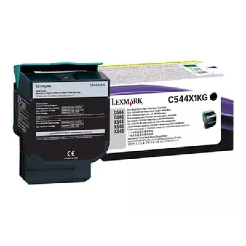 Lexmark C544X1KG tonerio kasetė, juoda, itin didelė išeiga (6 000 psl.)