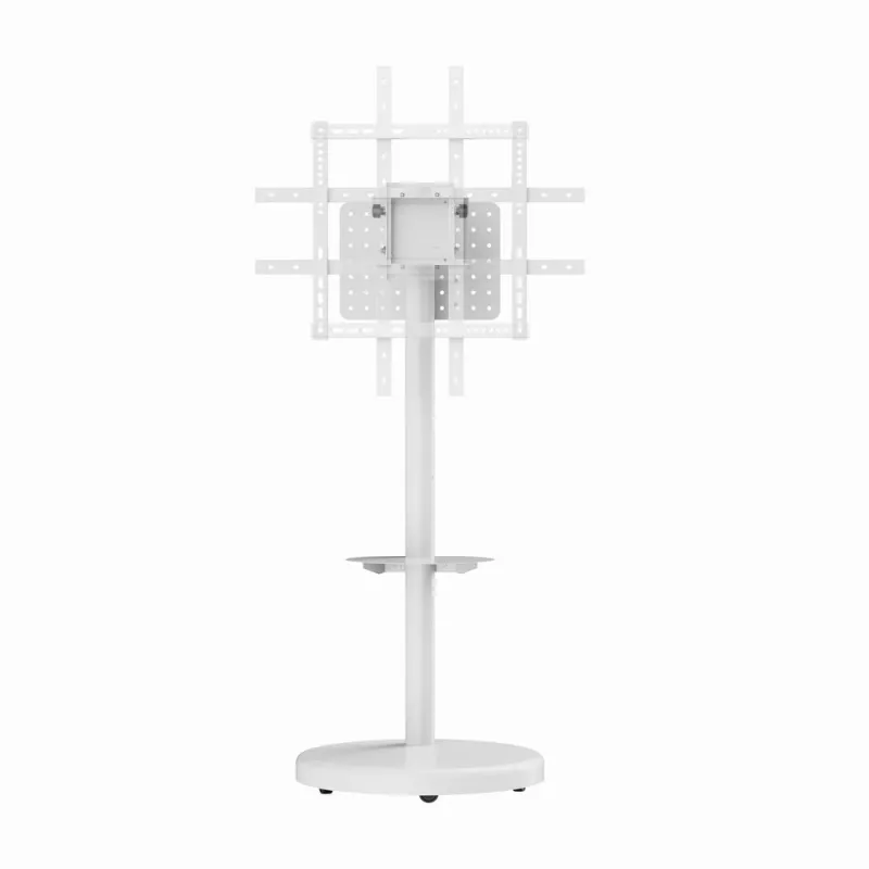 Grindinis TV stovas GEMBIRD TVS-86TR-01-W 37–86 colių televizoriams, baltas, pasukamas ir pakreipiamas, VESA 200x200–600x400, maks. apkrova 50 kg