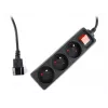 Gembird EG-PSU3F-01 apsauginis filtras nuo viršįtampių, juodas, 3 AC lizdai, 230 V, 0.6 m