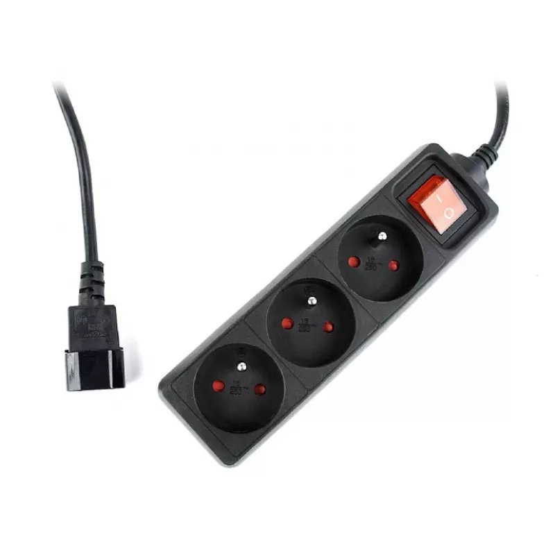 Gembird EG-PSU3F-01 apsauginis filtras nuo viršįtampių, juodas, 3 AC lizdai, 230 V, 0.6 m