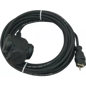 Prailginimo laidas PSSO 30247013, 3 lizdai, 3×1,5 mm², 10 m, juodas