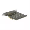 DeLOCK 89888 vidinė PCIe sąsajos plokštė su 4 M.2 lizdais SATA diskams