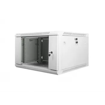 Lanberg sieninis montažinis 19 colių 6U 600x600 mm spintos korpusas pilkas (stiklinės durys)