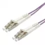 Šviesolaidinis jungiamasis kabelis VALUE 50/125 µm LC/LC OM4 violetinis 15 m