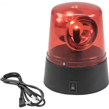 EUROLITE LED mini policinė šviesa 50603662 raudona – įkraunama per USB, baterijomis maitinamas kompaktiškas įspėjamasis žibintas