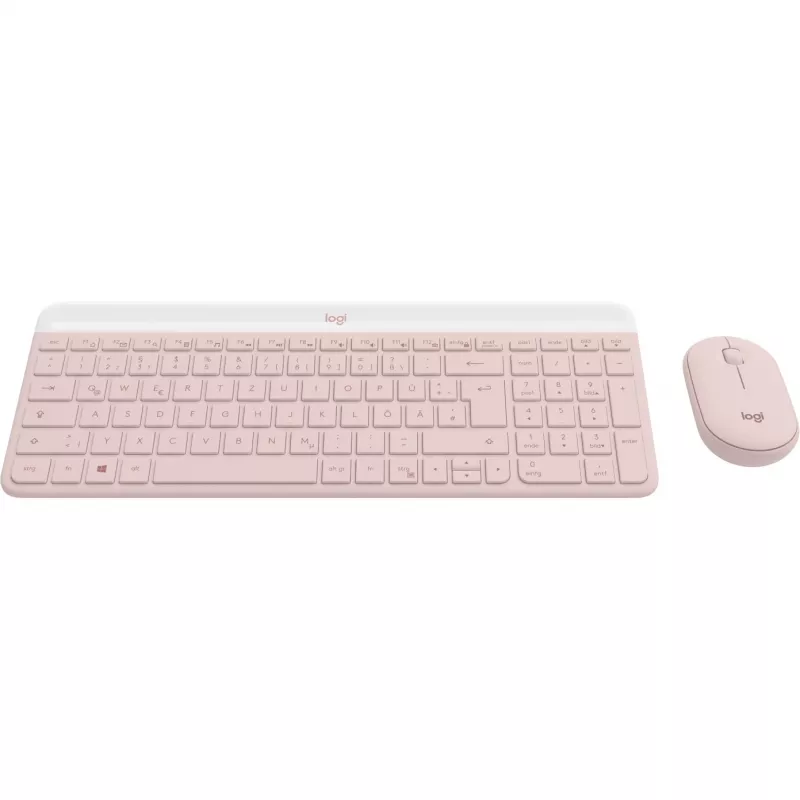 Logitech belaidis klaviatūros ir pelės rinkinys MK470 - belaidis - 2,4 GHz - QWERTY - rožinis (920-011314)