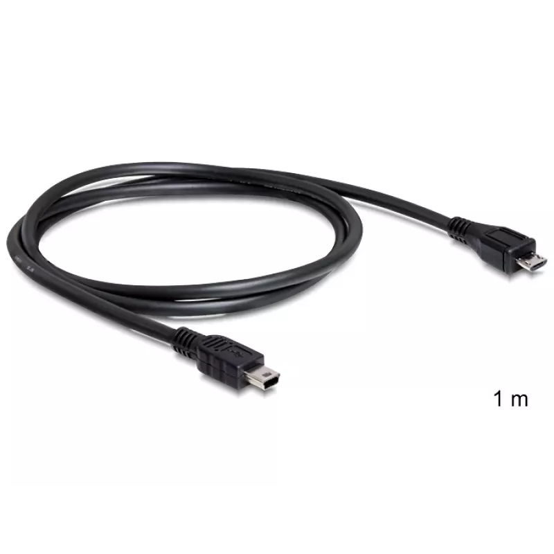 USB kabelis DeLOCK 83177 1m Micro-USB B Mini-USB B juodas