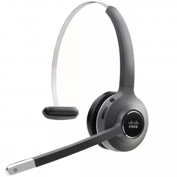 Cisco Headset 561, belaidė vienpusė ausinė DECT su kelių šaltinių baze, anglies spalvos, 1 metų ribotos atsakomybės garantija (CP-HS-WL-561-M-EU=)