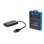 USB stotelė NATEC Moth 4 prievadų USB 3.2 Gen 1 Type-A (5000 Mbit/s), maitinama per USB, juoda, 0,15 m laidas