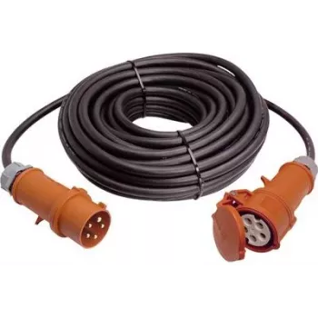 Prailginimo laidas AS Schwabe 61335, 32 A, juodas, 5 m
