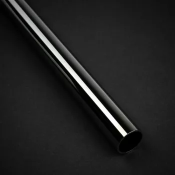Vamzdis kietas Bitspower None Chamfer Brass 14mm AD, 500mm, Black Gloss