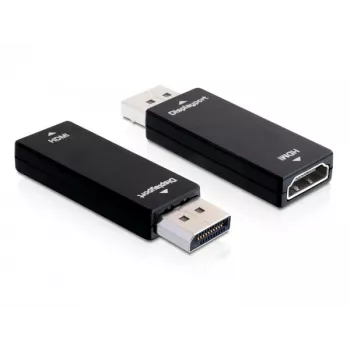 Lyties keitiklis DeLOCK 65258 DisplayPort (vyriškas) į HDMI 19 kontaktų (moteriškas)