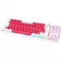 Mechaninė žaidimų klaviatūra GAMIAC TKL90G su Kailh Red jungikliais, tenkeyless, balta/raudona