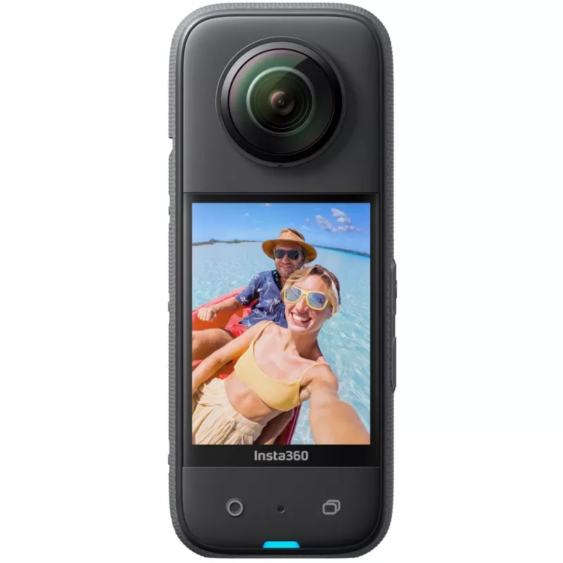Veiksmo kamera Insta360 X3 — 72 MP, 5K Ultra HD (5760×2880), 100 kadrų/s, CMOS, Wi‑Fi, įmontuotas ekranas, MicroSD, 0.508 kg, juoda