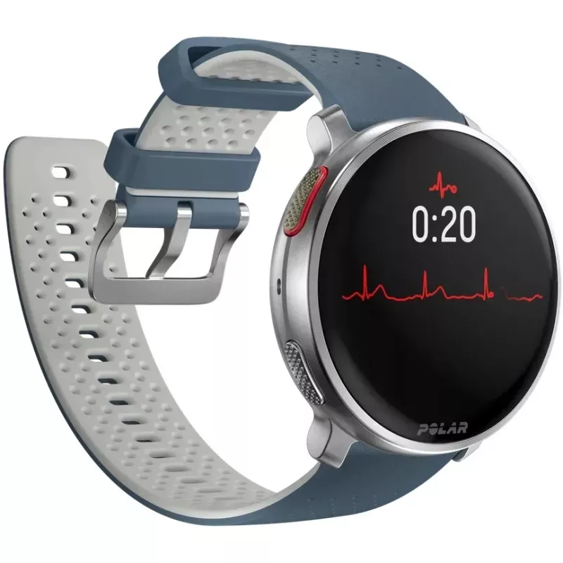 Polar Vantage V3 - Aliuminis - Sportinis laikrodis su apyranke - Silikoninė - Ekranas 3,5 cm (1,39) - 32GB - Bluetooth - 57 g - dangaus mėlyna (900108892)