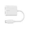 Belkin F7U081BTWH RockStar USB-C garso ir įkrovimo adapteris, baltas
