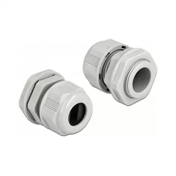 Kabelio įvadas DeLOCK 60386 pilkas plastikinis 2 vnt.