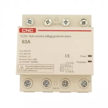 Liekamosios srovės automatinis jungiklis su viršsrovės apsauga CNC EL240319 3P+N 63A 230V