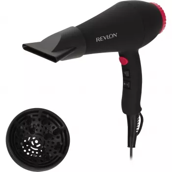 Plaukų džiovintuvas REVLON RVDR5251E 2000 W, joninis, 3 šilumos lygiai, 2 greičiai, šalto oro pūtimas – Juoda/Rožinė