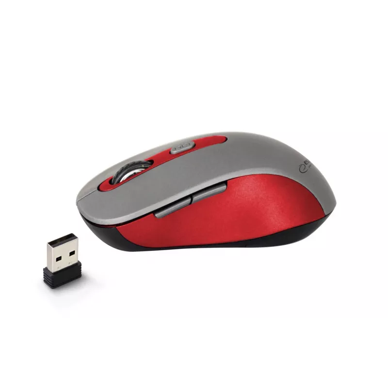 Belaidė optinė pelė ESPERANZA EM131R 2.4 GHz, 1600 DPI, ambidekstrinė, nano USB imtuvas, 6 mygtukai, pilka