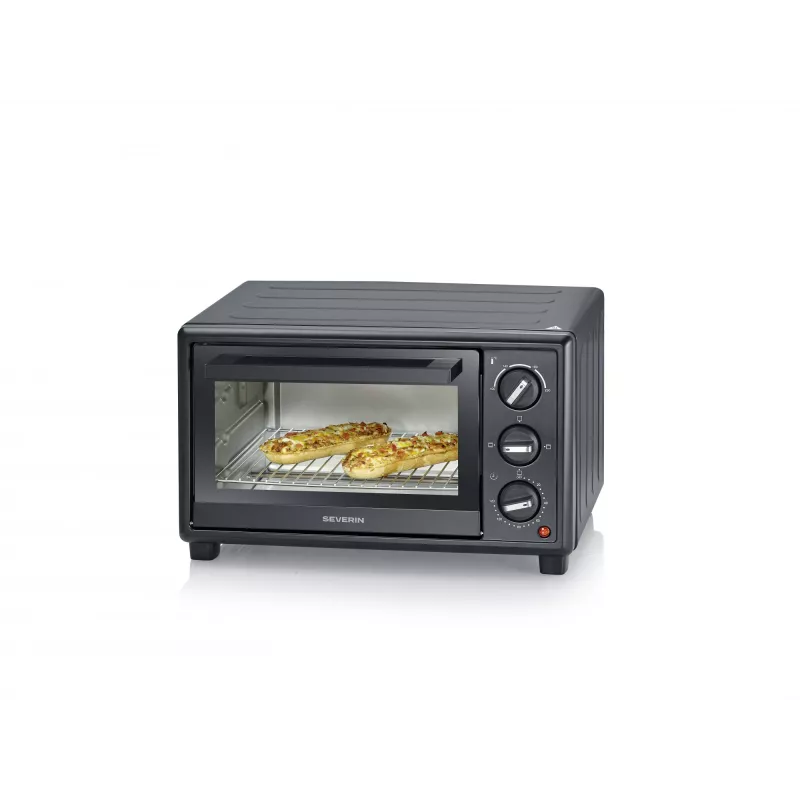 Elektrinė mini orkaitė SEVERIN TO 2078 – 20 l, 1600 W, juoda, laisvai pastatoma