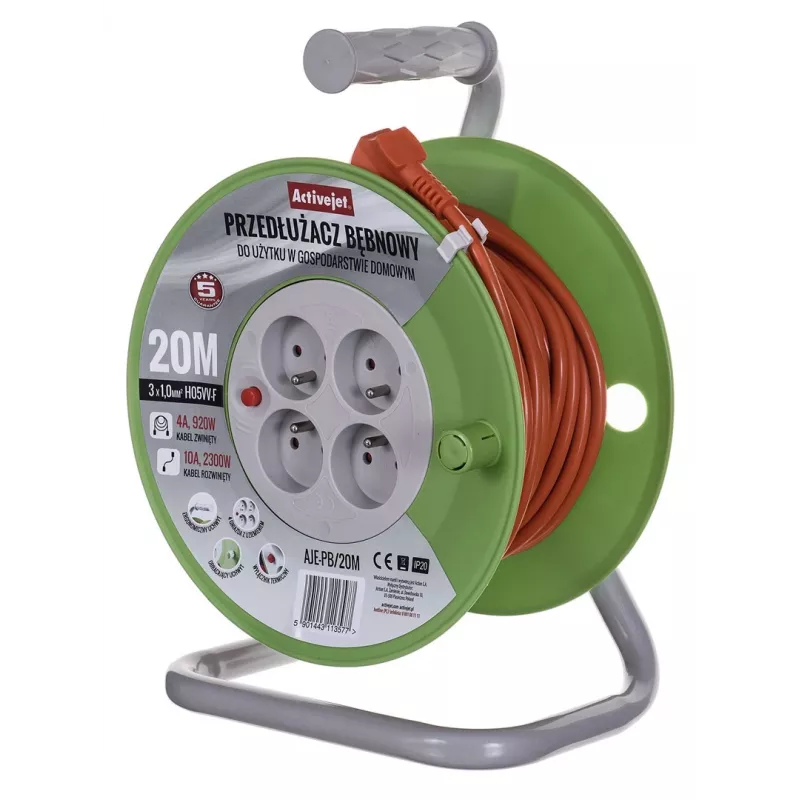 Prailginimo laidas ant ritės Activejet AJE-PB/20M 20m