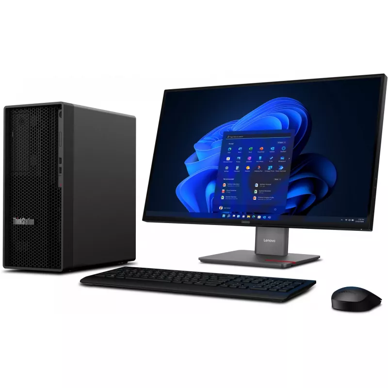 Lenovo ThinkStation P2 Tower Gen 2 Intel Core Ultra 7 265K 32 GB DDR5-SDRAM 512 GB SSD Windows 11 Pro darbo stotis juoda